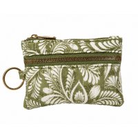 2321 Olive Floral Quilted Coin & Accessory Pouch 2321 Olive Floral Quilted Coin & Accessory Pouch