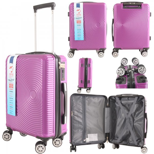 T-HC-US-1830 DARK PURPLE CABIN-SIZE EASYJET TRAVEL TROLLEY SUITC