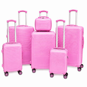 T-HC-716 SET OF 6 Pink Premium Hard Shell Suitcases