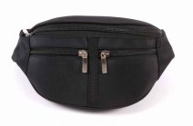 2050 MICRO FIBRE 4 ZIP BUM BAG BLACK