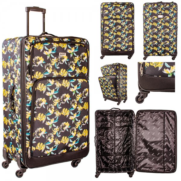 EV-447 FLORAL LIGHTWEIGHT 30'' TRAVEL TROLLEY SUITCASE