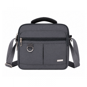 2454 Grey Twin Top Zip Landscape X-Body Bag / 2 Front Zip (New)