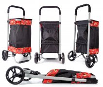 6962/S Red OWL 2 WHEEL TOP ZIP RND FRAMED TROLLEY