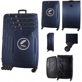 AR727 NAVY TRAVEL TROLLEY SUITCASE SET OF 4