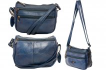 3758 NAVY SMALL ACROSS BODY BAG WITH TOP ZIP 2 FRONT