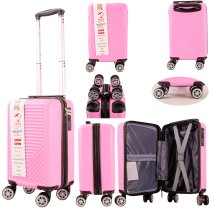 T-HC-US-04 PINK 15.7'' UNDER-SEAT CABIN-SIZE TROLLEY SUITCASE