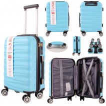 T-HC-US-02 LIGHT BLUE 17.7'' UNDER-SEAT CABIN-SIZE SUITCASE