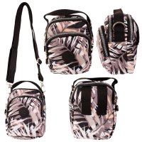 2498 BLACK/WHITE LEAF LORENZ SHOULDER BAG