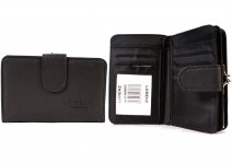5905 WINTER BLACK LEATHER GRAIN PU PURSE, ZIP AND WALLET SCTION