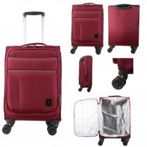 VINHO-0018630 BURGUNDY 21" CABIN SIZED TRAVEL TROLLEY SUITCASE