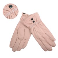 LG-004 PINK LEATHER GLOVES LARGE