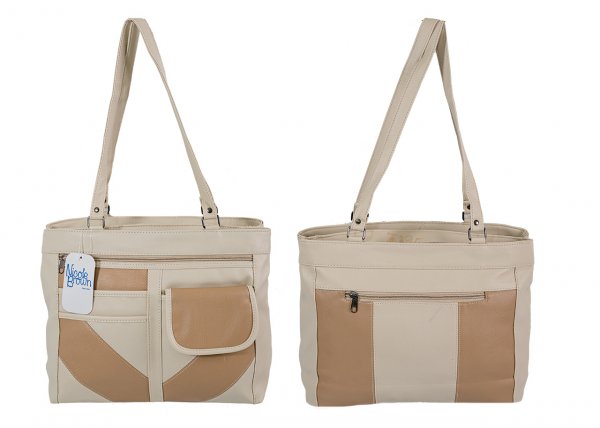 JBHB32-PP NICOLE BROWN PU HANDBAG BEIGE