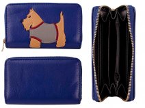 LW178 NAVY APPLIQUE SCOTTIE PURSE