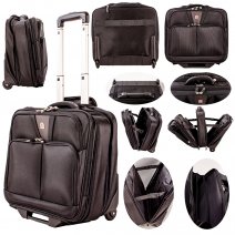 LT080 BLACK TASSIA LAPTOP PILOT CASE