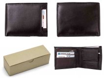 1142 RFID BLACK S. NAPPA NOTECASE WITH C. CASE BOX OF 12 WALLET