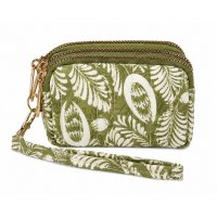 2323 Olive Triple Top Zip Coin And Accessory Pouch 2323 Olive Triple Top Zip Coin And Accessory Pouch