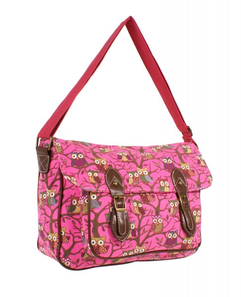 0233 OWL BAG BRIGHT PINK