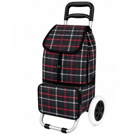 ST-02 Black Check 2 Wheeler Shopping Trolley (New)