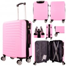 T-HC-C-12 PINK CABIN-SIZE TRAVEL TROLLEY SUITCASE