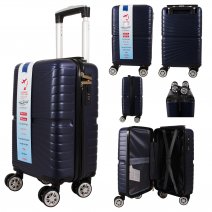 T-HC-US-1611 NAVY 15.7'' UNDER-SEAT CABIN-SIZE TRAVEL TROLLEY
