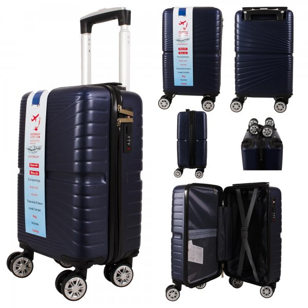 T-HC-US-1611 NAVY 15.7'' UNDER-SEAT CABIN-SIZE TRAVEL TROLLEY
