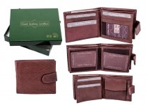 1006 TAN ITALIAN LEATHER WALLET W/ RFID - NEW GREEN BOX