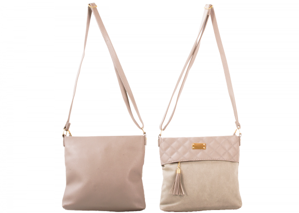 JBFB349 Grey Square Shoulder Bag w/ Tassel