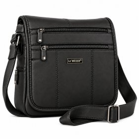 LL-8059 Black Leather Real Shoulder Bag (New)
