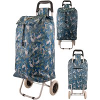 MS-001 BLUE TWO WHEEL SHOPPING CART CRANE PATTERN