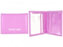 1500 Grained PU Travel Card Holder PURPLE