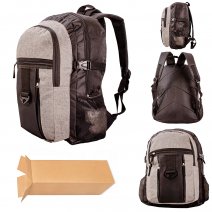 BP-102 GREY/BLACK SOLID COLOR BOX OF 25 BACKPACK