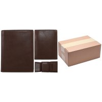 029 ASSORTED BROWN REAL LEATHER BOX OF TEN