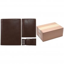029 ASSORTED BROWN REAL LEATHER BOX OF TEN