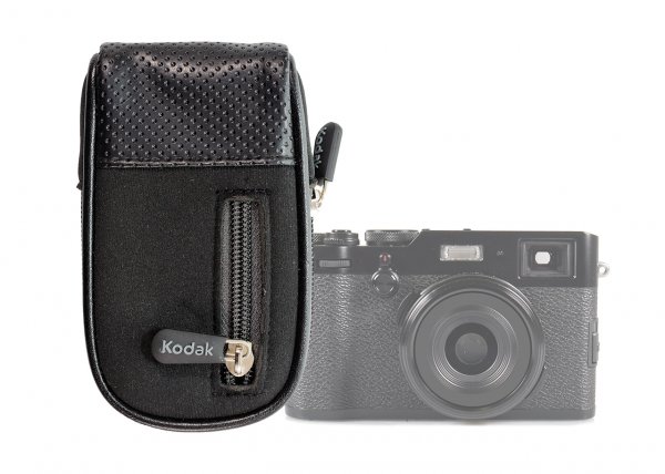 Kodak compact cam case small black 2 zip