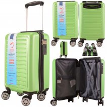 T-HC-US-1615 LIME GREEN UNDER-SEAT CABIN-SIZE TRAVEL TROLLEY