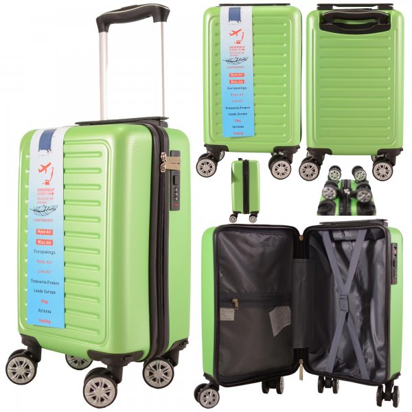 T-HC-US-1615 LIME GREEN UNDER-SEAT CABIN-SIZE TRAVEL TROLLEY
