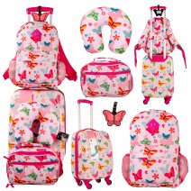 TC-1011-BFLY BUTTERFLY SET OF 5 KIDS LUGGAGE SET