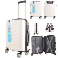 T-HC-US-1826 WHITE CABIN-SIZE EASYJET TRAVEL TROLLEY SUITCASE