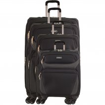 U7307 BLACK TRAVEL TROLLEY SUITCASE SET OF 4