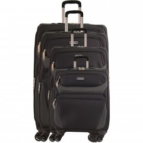 U7307 BLACK TRAVEL TROLLEY SUITCASE SET OF 4