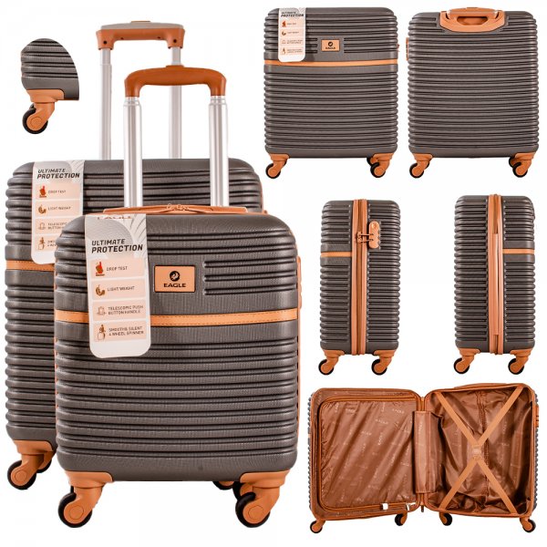 1996 GREY SET OF 2 TRAVEL TROLLEY LUGGAGE SUITCASE