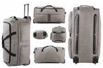 JBTB03M-TWILL LIGHT GREY TRAVEL TROLLEY BAG