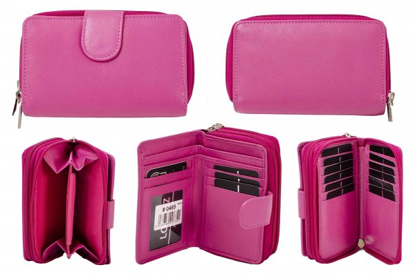 0465 LORENZ PINK LEATHER PURSE