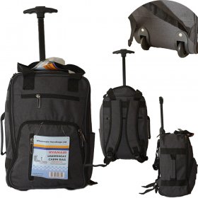 TR-R-002 GREY WHEELED RYANAIR UNDERSEAT CABIN BAG