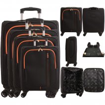 AR721 BLACK TRAVEL TROLLEY SET OF 4