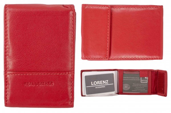 0426 BURGUNDY RFID PROOF LEATHER CARD HOLDER