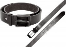 2762 BLACK 1.5" T-TONE GRAIN BELT W GUN METAL BUC XXL(44"-48")