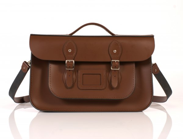 RL15 BRIEFCASE ENGLISH CHESTNUT BROWN