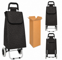 LL-ST05 BLACK G PRINT 2 WHEEL SHOPPING TROLLEY BOX OF 10