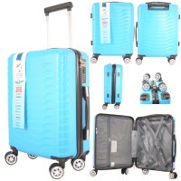 T-HC-US-1627 BLUE RYAN AIR CABIN-SIZED TRAVEL TROLLEY SUITCASE  T-HC-US-1627 BLUE RYAN AIR CABIN-SIZED TRAVEL TROLLEY SUITCASE